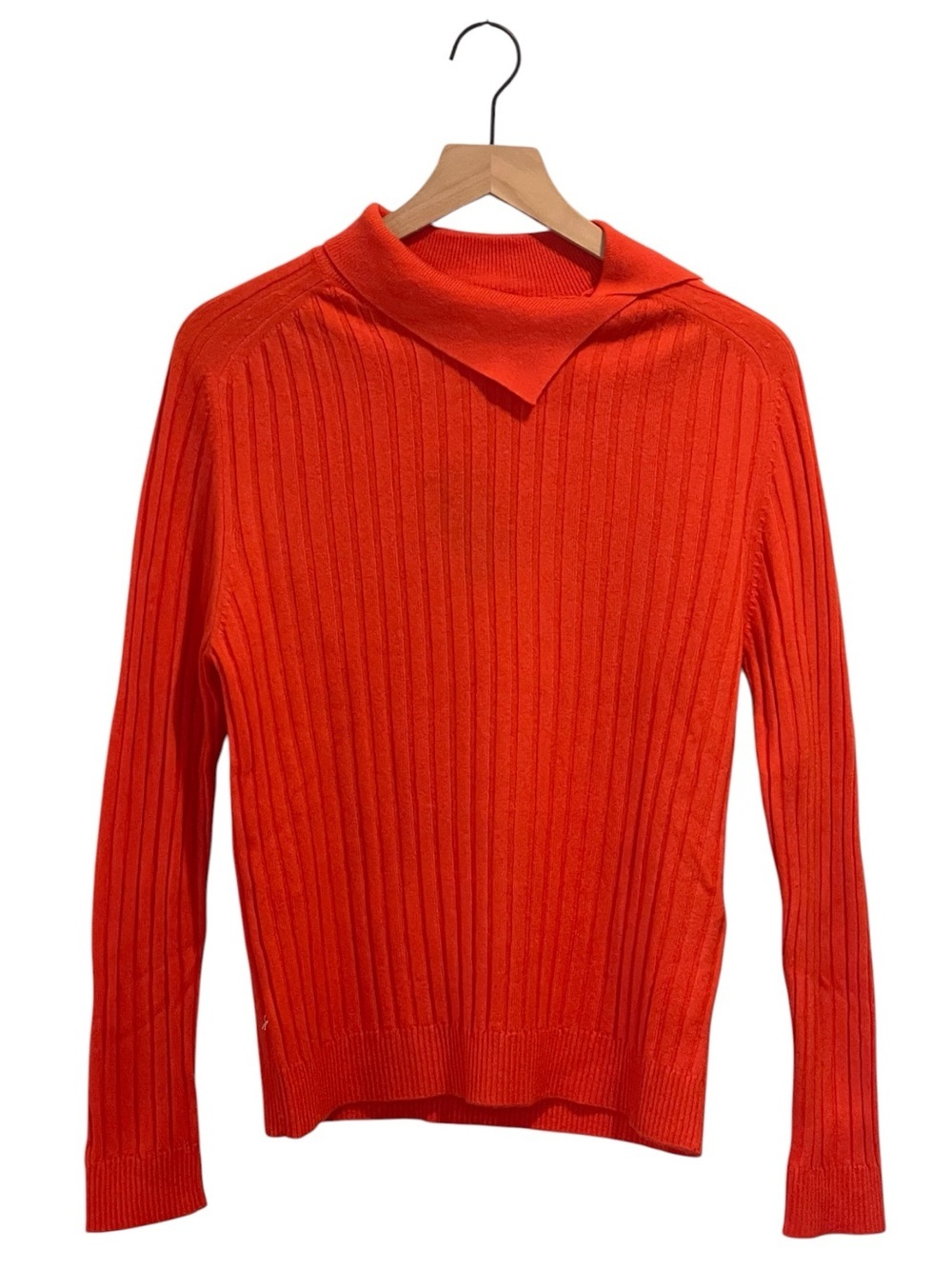 NWT Malo Optimum Ribbed Cashmere/Wool Blend Sweater, Red/Orange Color, Size L